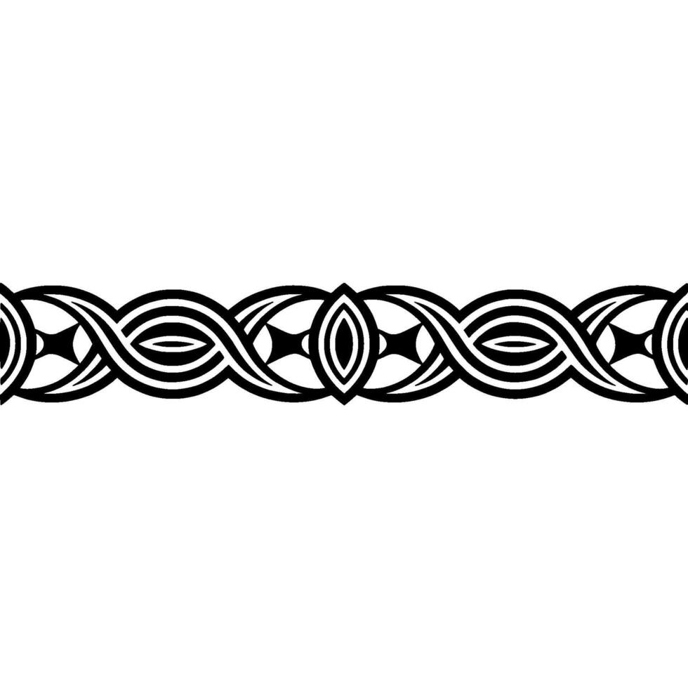 Intricate Celtic Border, Elegant Pattern, Vintage - Ornamental vector
