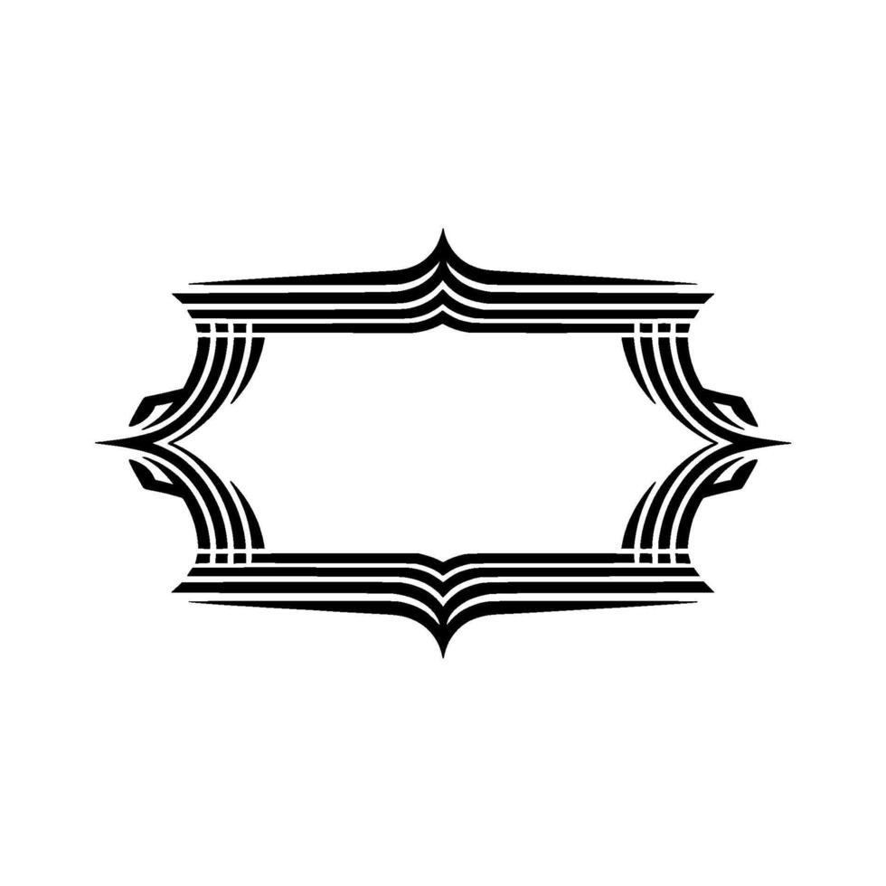 Art Deco Frame, Geometric Ornament, Vintage Elegance, Line vector