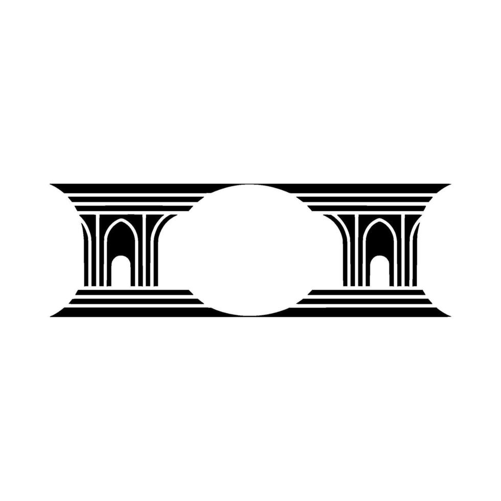 Geometric Pillars Celestial Orb - Minimalist vector