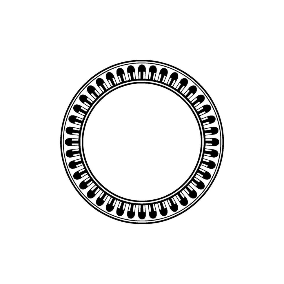 Minimalist Circular Emblem, Decorative Border, Modern vector