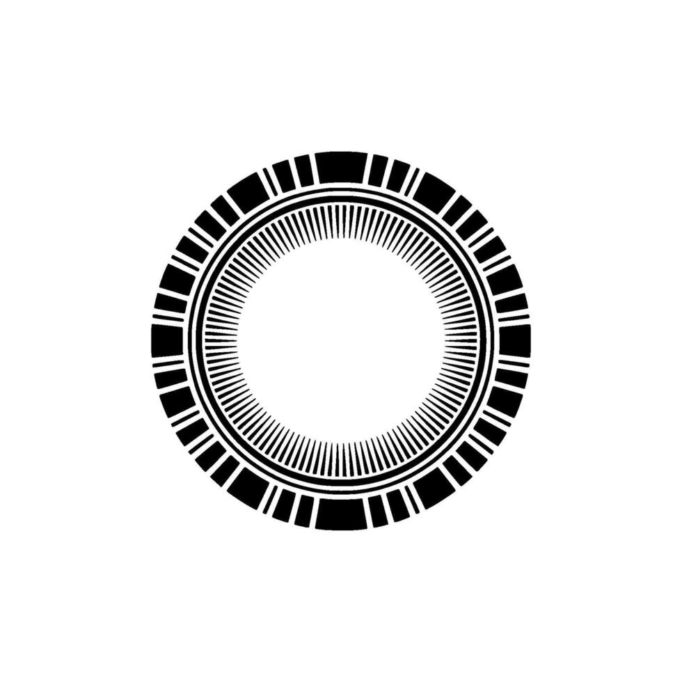 Geometric Radial Focus, Minimalist , Circular Element vector