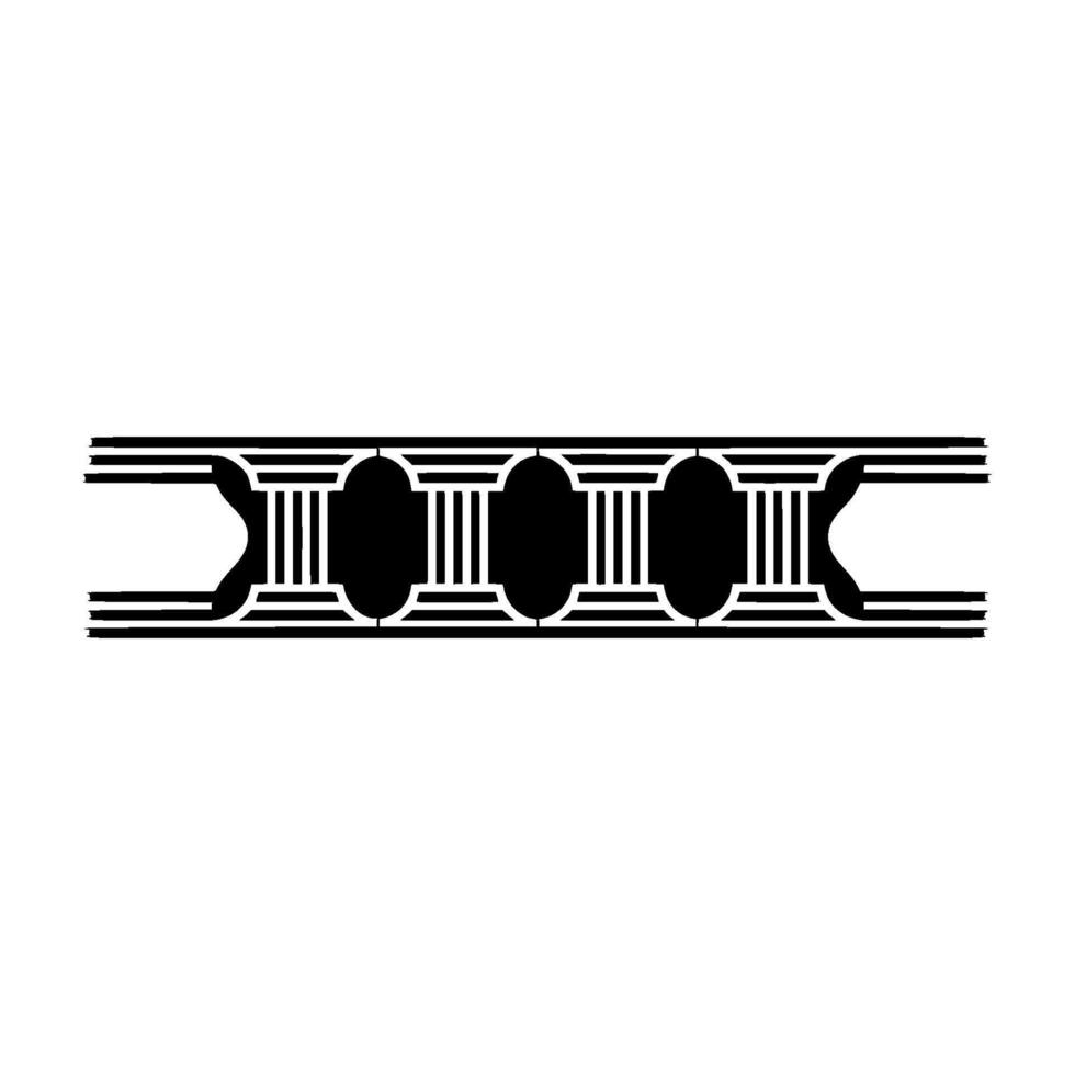 Geometric Deco Border, Streamlined , Minimalist Aesthetic, Pattern vector