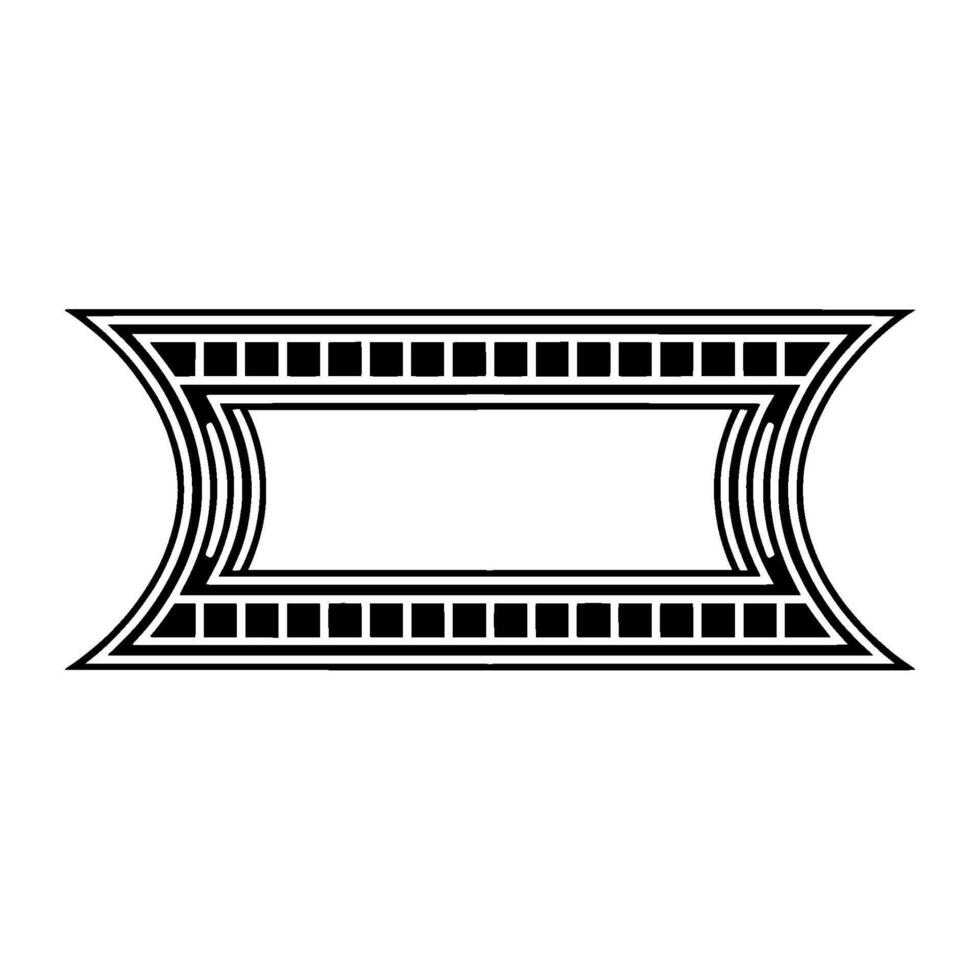 Geometric Wave, Art Deco Frame, Minimalist vector