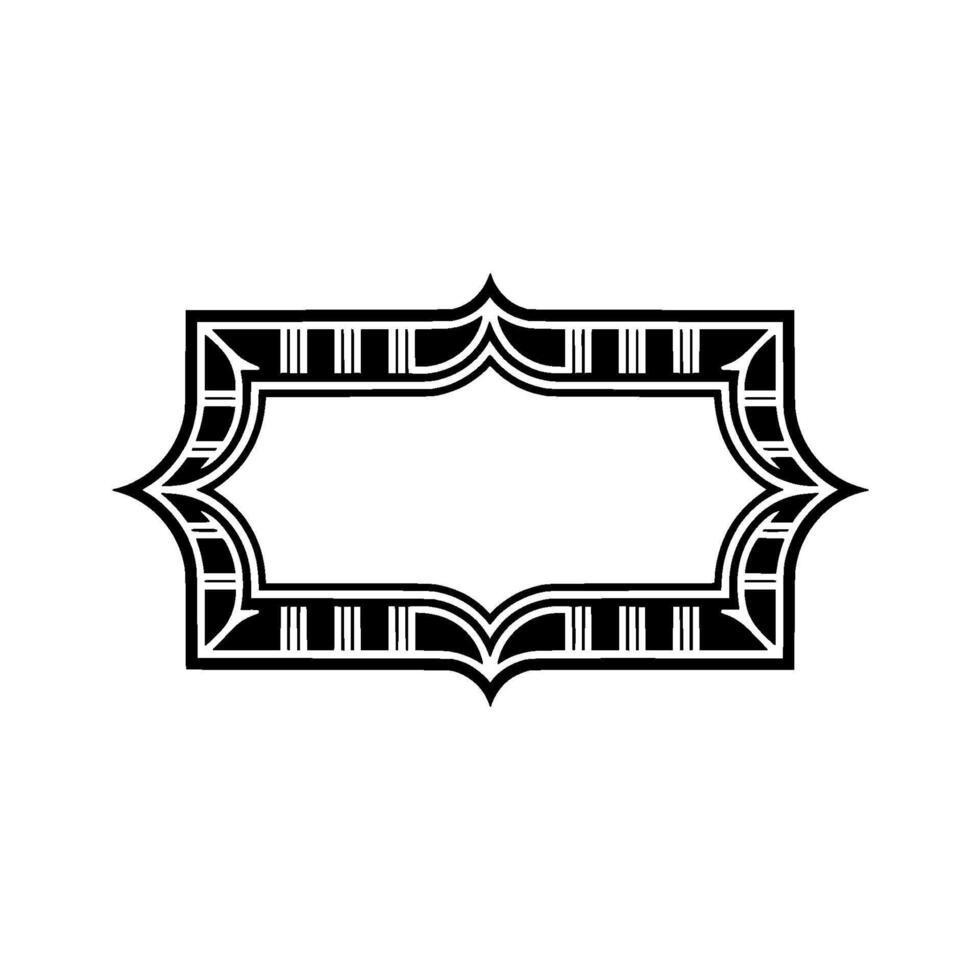 Art Deco Frame Elegant Ornament, Vintage vector