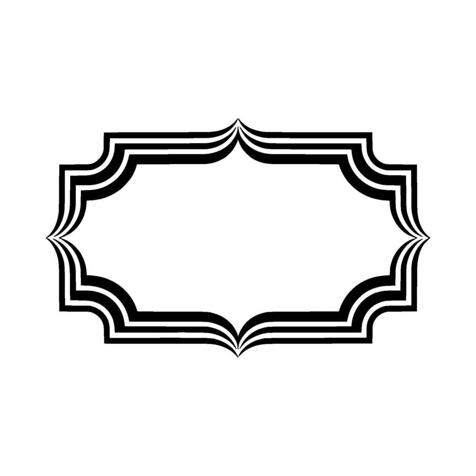 Elegant Wave Frame, Minimalist , Negative Space vector