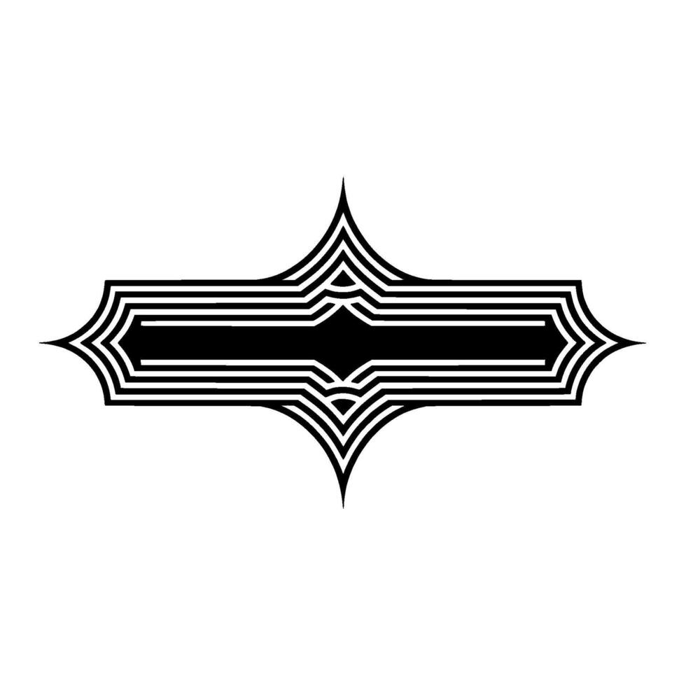 Geometric Deco Border, Elegant Element, Stylized vector