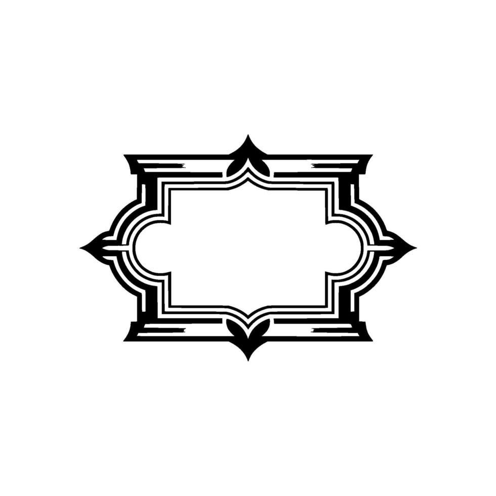 Geometric Deco Frame, Elegant Border, Vintage - Art vector