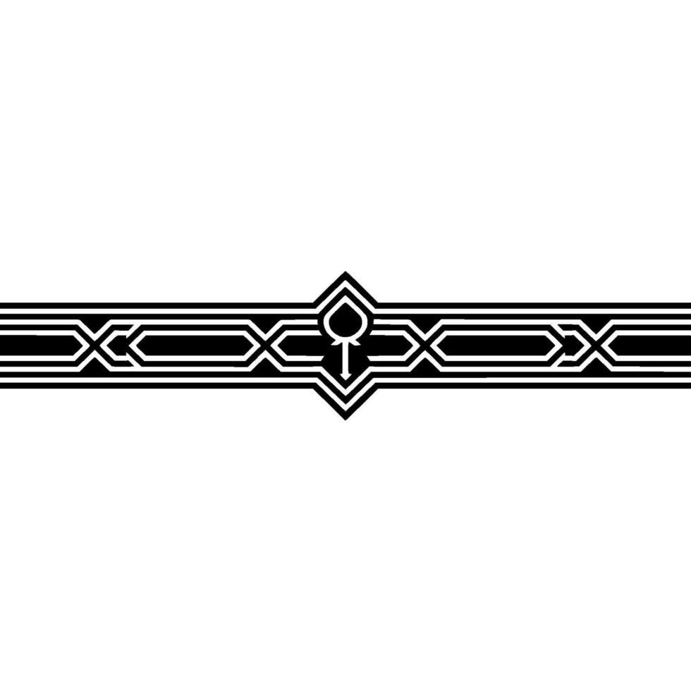 Art Deco Geometric Border, Elegant Division, Vintage Style vector