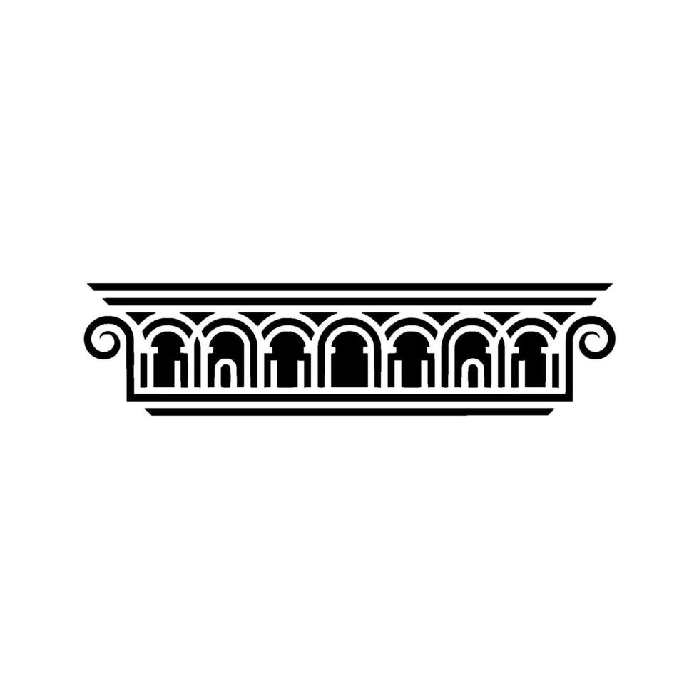 Art Deco Scroll Border,Elegant Element vector