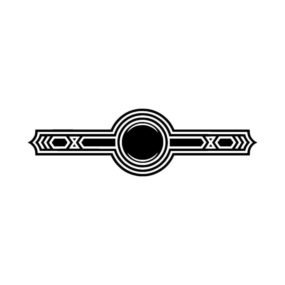 Art Deco Circular Ornament, Elegant Border, Geometric vector