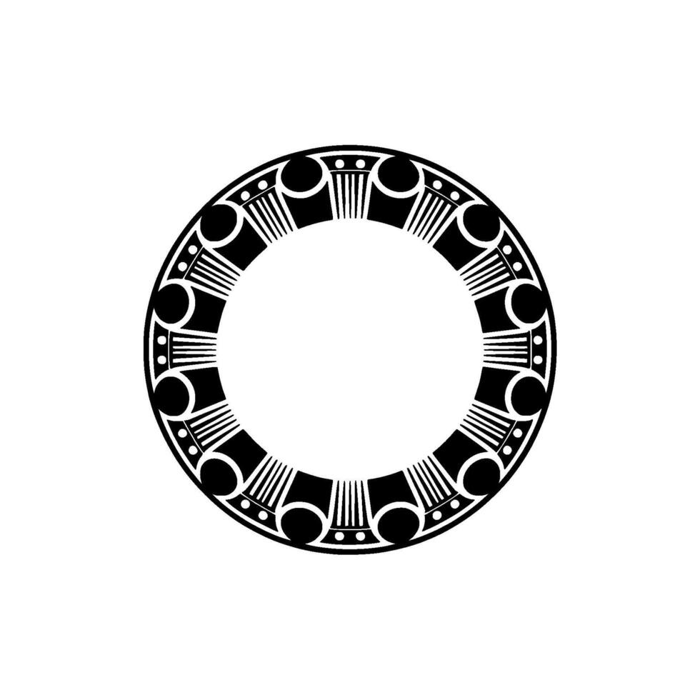 Geometric Tribal Circle, Minimalist , Vintage Aesthetic vector