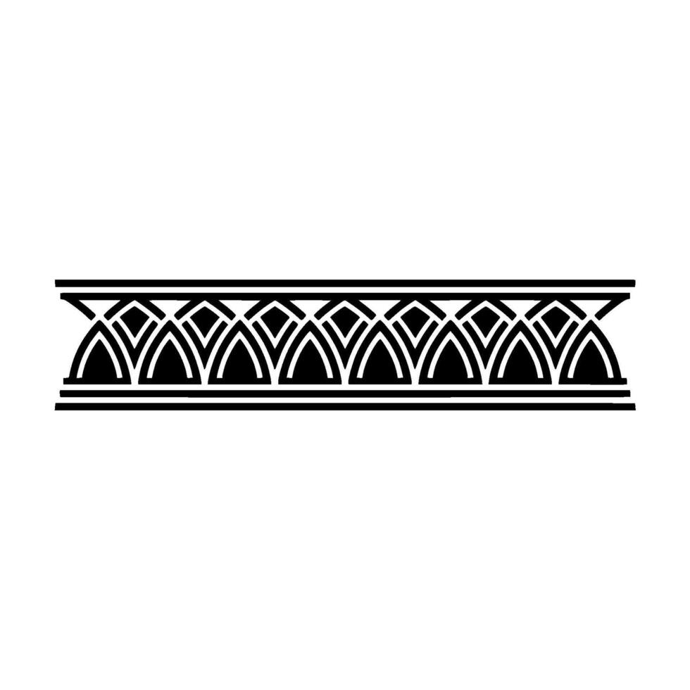 Art Deco Wave Border Geometric Ornament vector