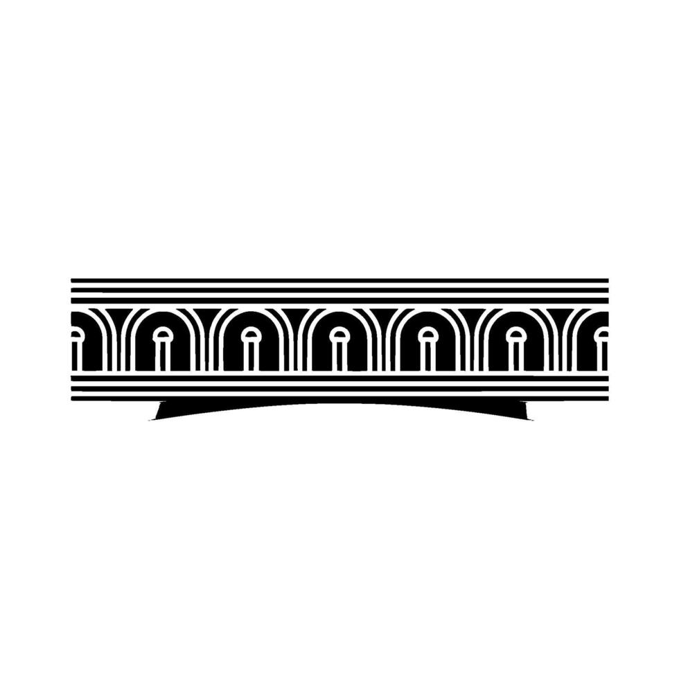 Art Deco Arch Motif,Minimalist , Elegant Border vector