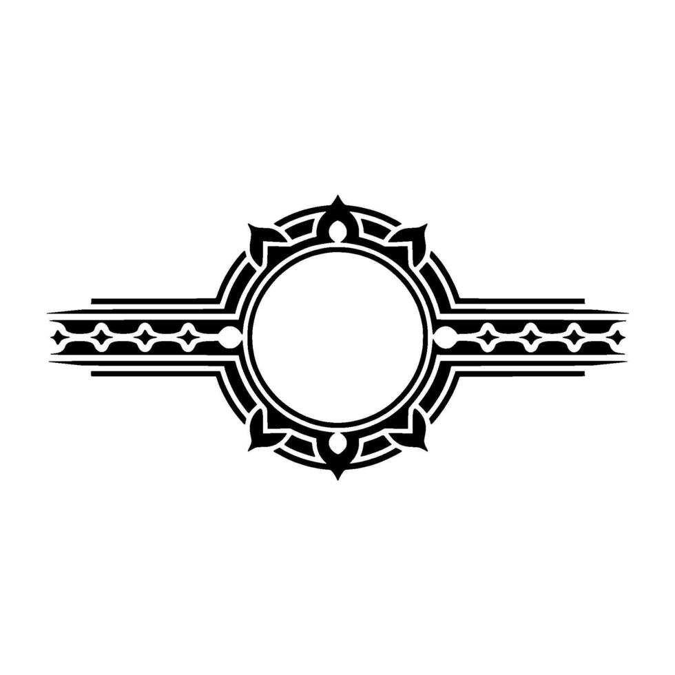 Intricate Tribal Ornament, Circular Emblem, Vintage vector