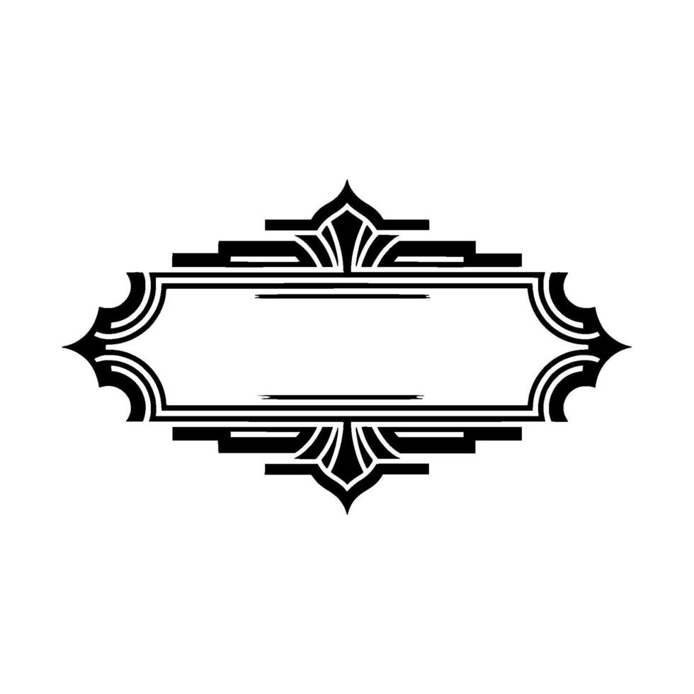 Art Deco Frame,Elegant Ornament, Vintage , Minimalist Layout vector