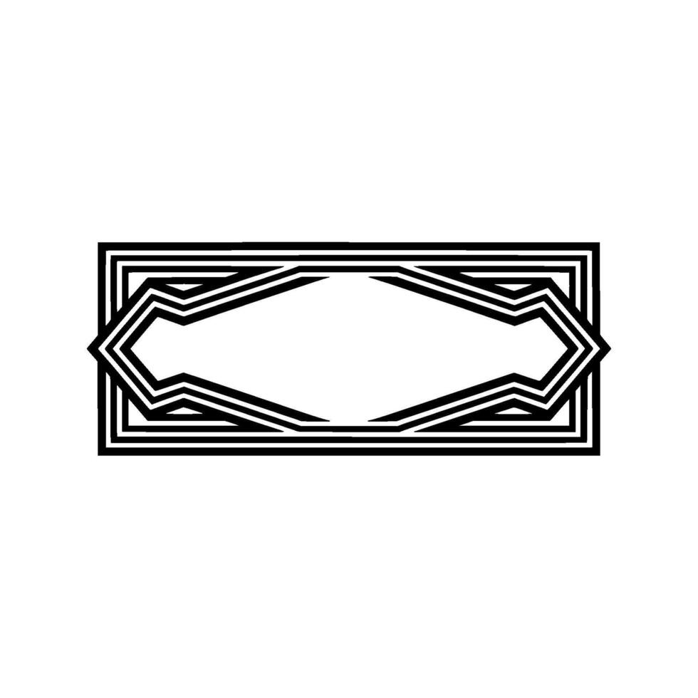 Geometric Deco Frame,Minimalist , Elegant Border, Stylish vector