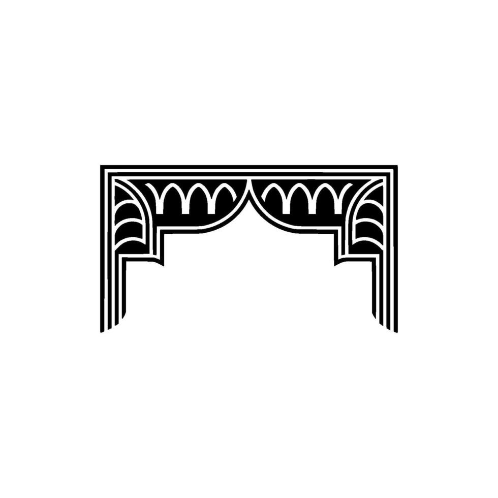 Art Deco Archway,Geometric Ornamentation, Minimalist, Retro vector