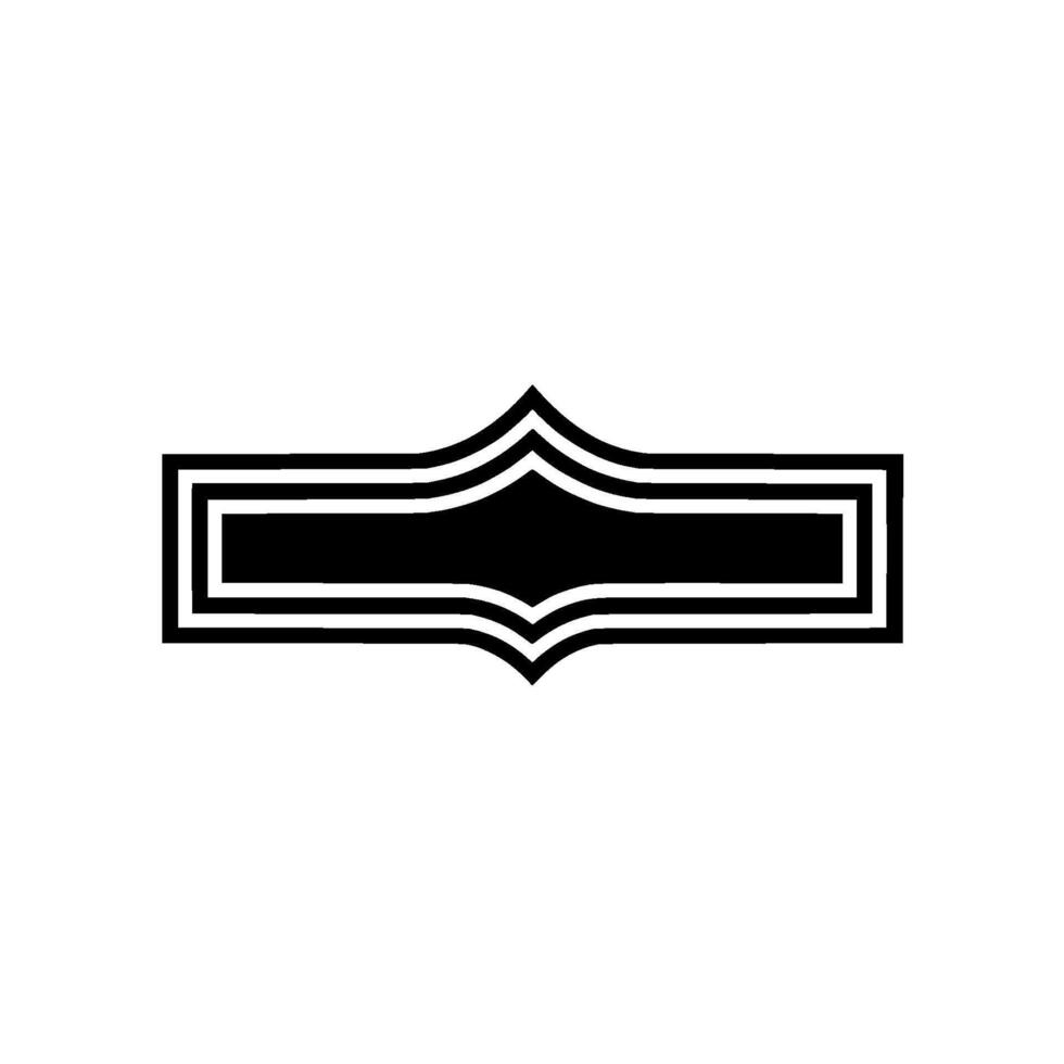 Minimalist Decorative Banner, Elegant Outline vector
