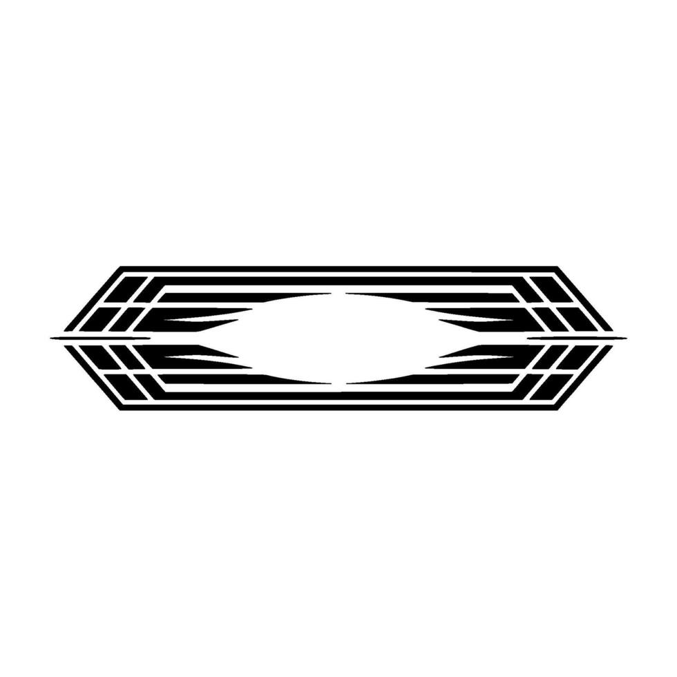 Geometric Deco Ornament, Streamlined Element vector