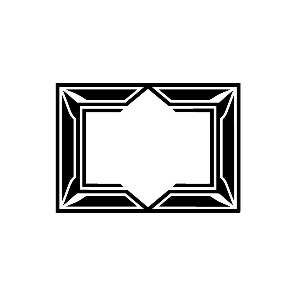 Geometric Diamond Frame, Minimalist , Modern vector