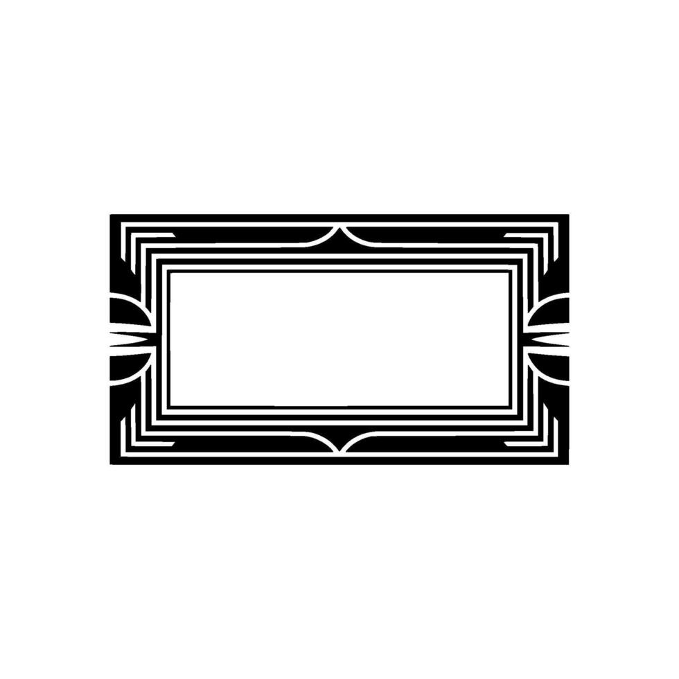 Art Deco Frame Elegant Geometric vector