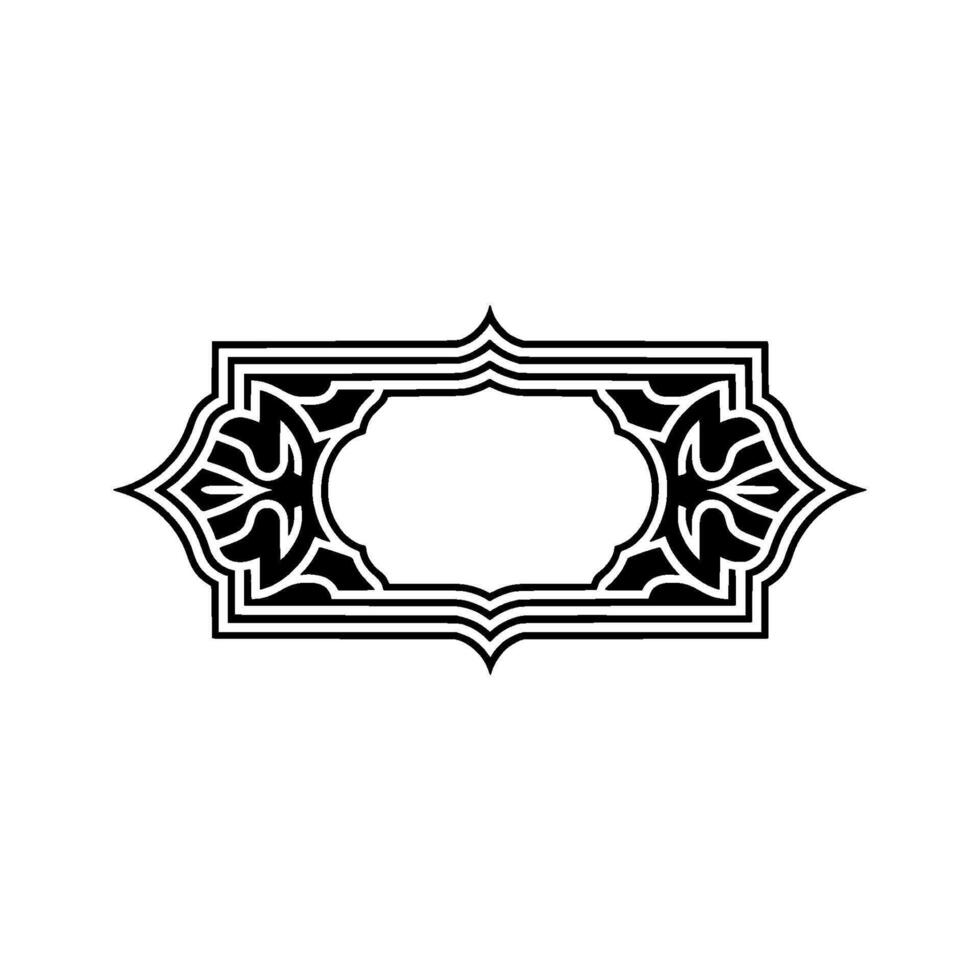 Intricate Black Frame, Decorative Border, Vintage, Floral vector