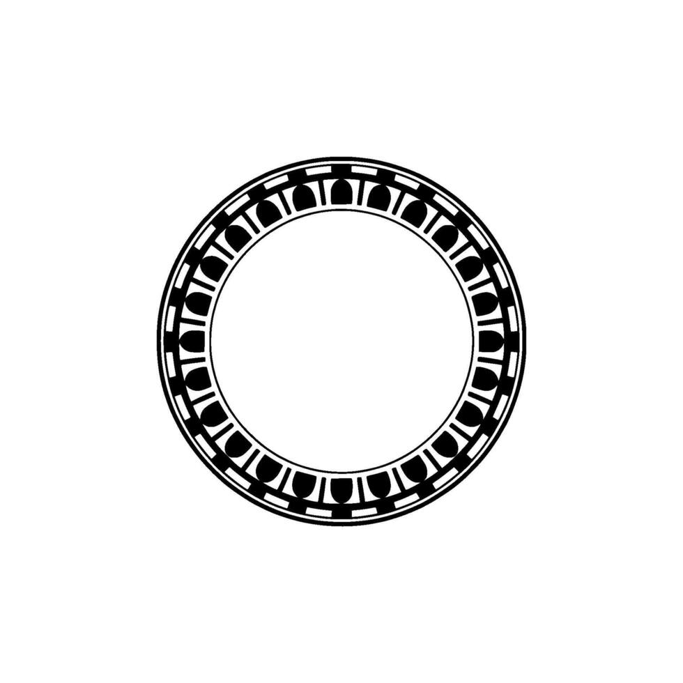 Geometric Circle Frame Art Deco Style, Minimalist, Border vector
