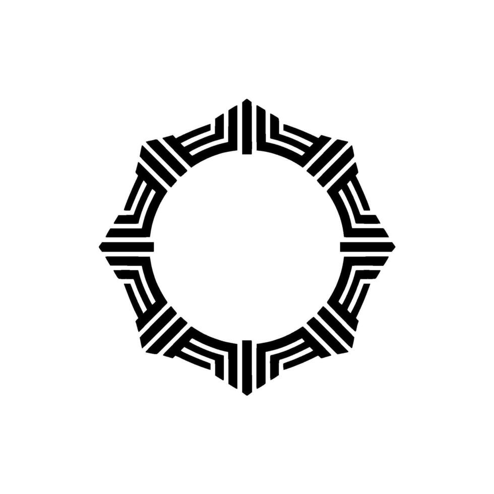 Geometric Circle Frame, Modern Abstract vector