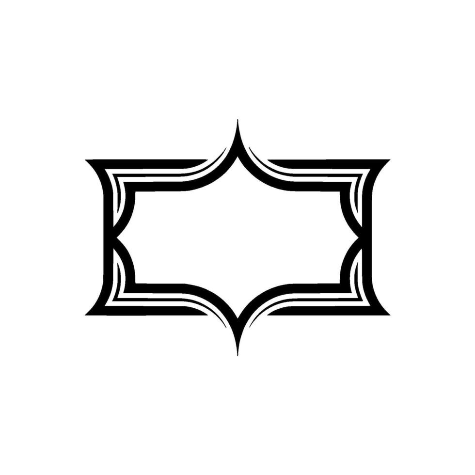 Geometric Frame,Elegant Outline, Minimalist vector