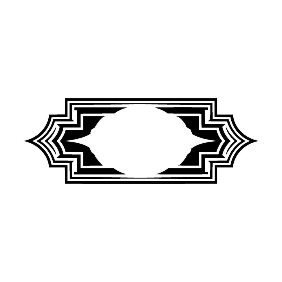 Geometric Deco Frame, Subtle Gradient, Minimalist - Border vector