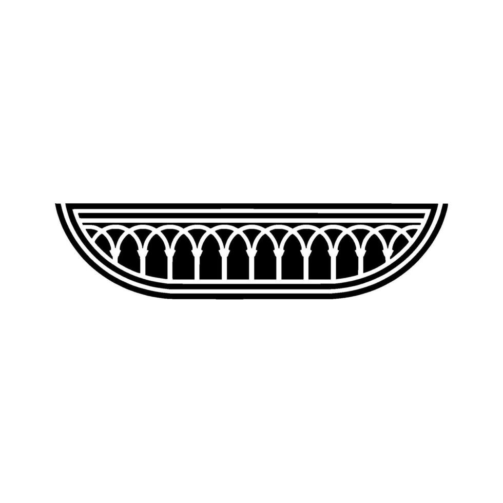 Gothic Arch Silhouette, Minimalist, Pattern vector