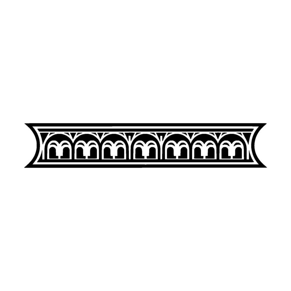 Art Deco Ornament Border,Elegant Element, Blackandwhite vector