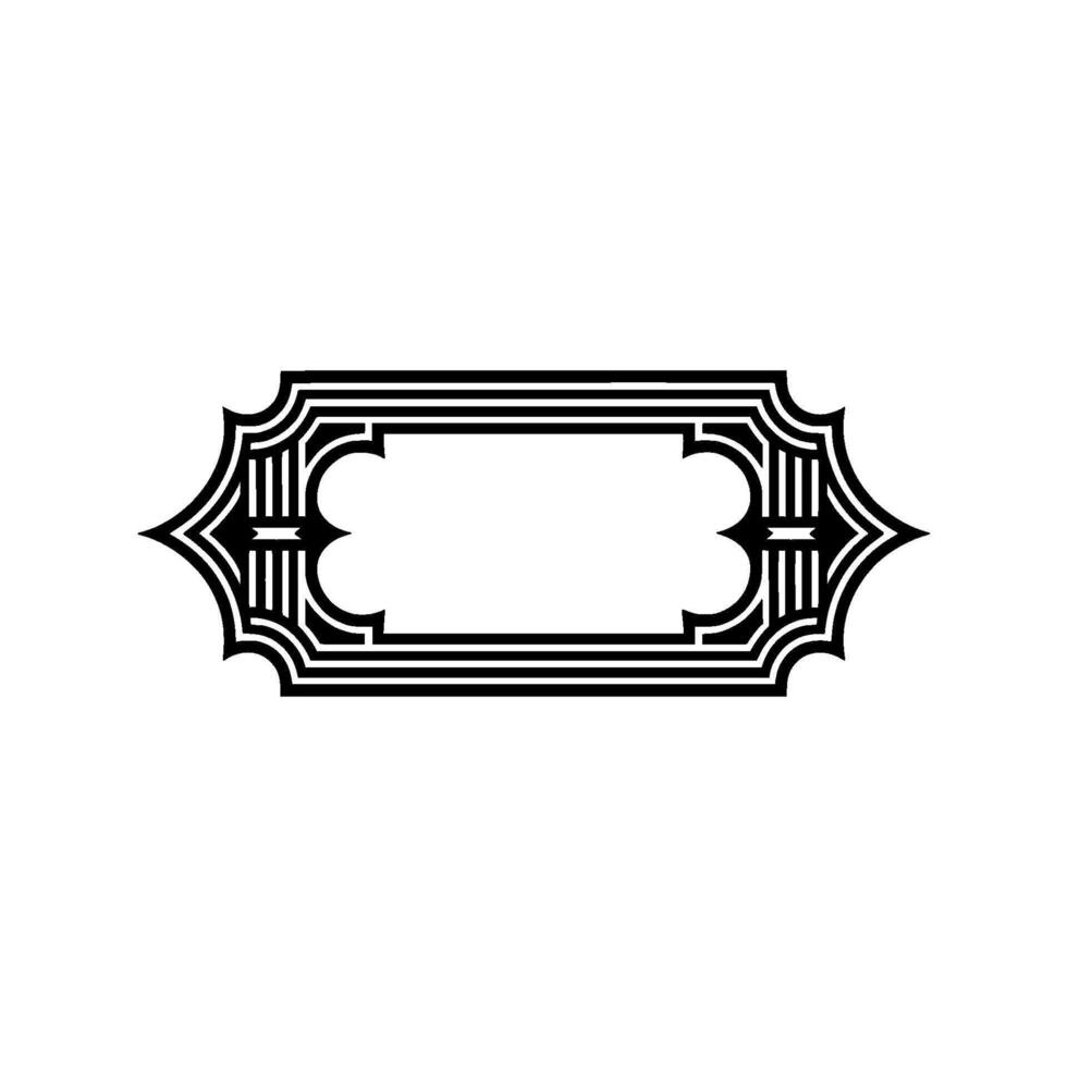Art Deco Frame,Elegant Border, Vintage , Minimalist Style - Stylized vector