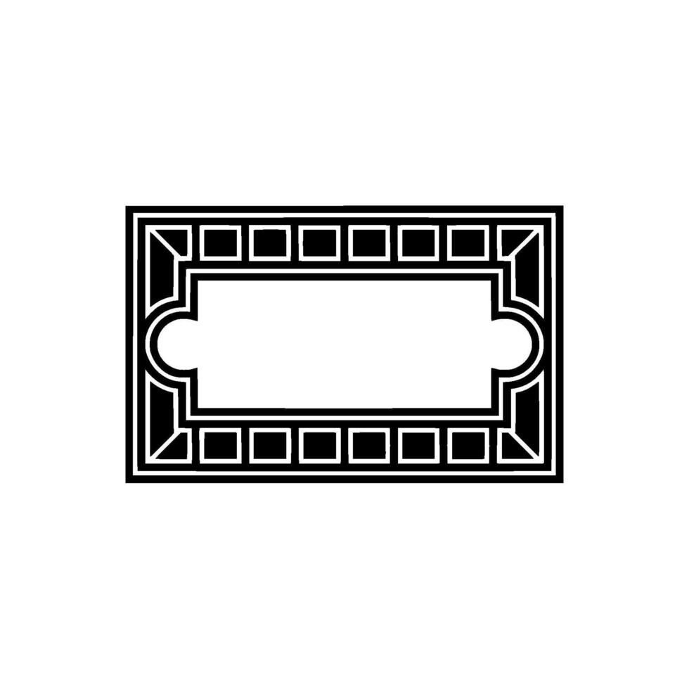Geometric Deco Frame,Minimalist , Elegant Border - Art vector