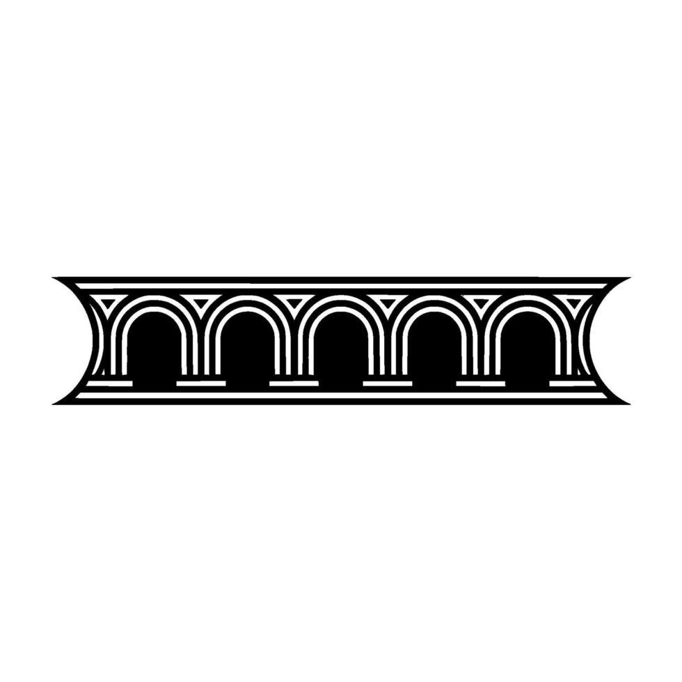 Art Deco Archway,Geometric Ornamentation, Vintage - Linear vector