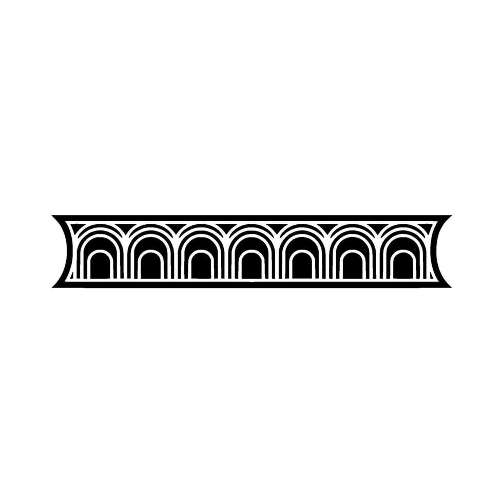 Art Deco Archway Border, Geometric Elegance, Artdeco vector