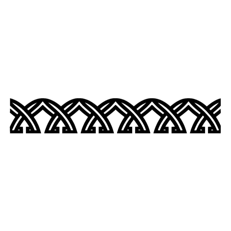 Geometric Wave Border, Art Deco Style, Pattern vector