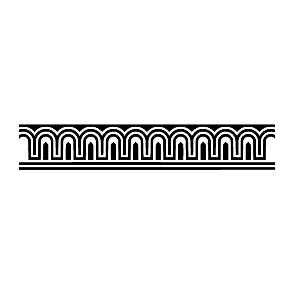 Art Deco Wave Border,Geometric , Elegant Ornament vector