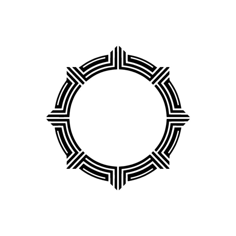 Geometric Circle Frame, Minimalist , Modern Emblem, Decorative vector