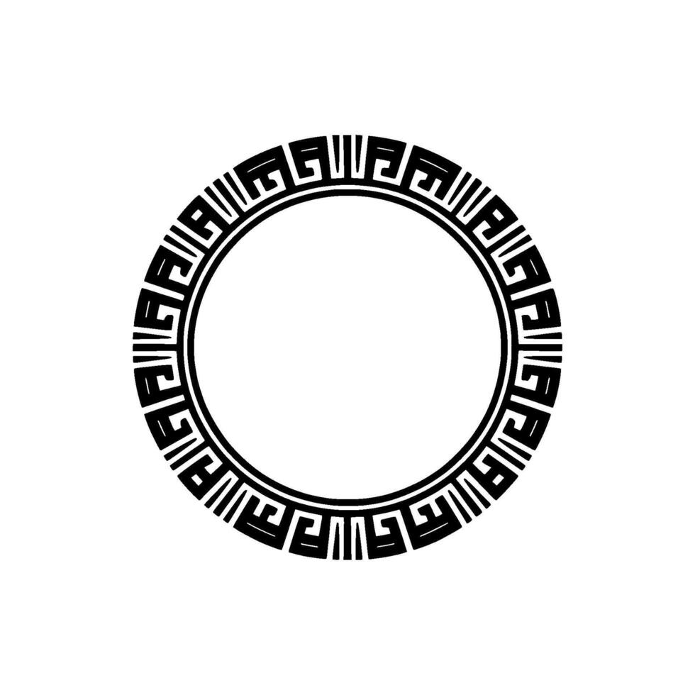 Geometric Aegean Frame, Minimalist, Greek vector