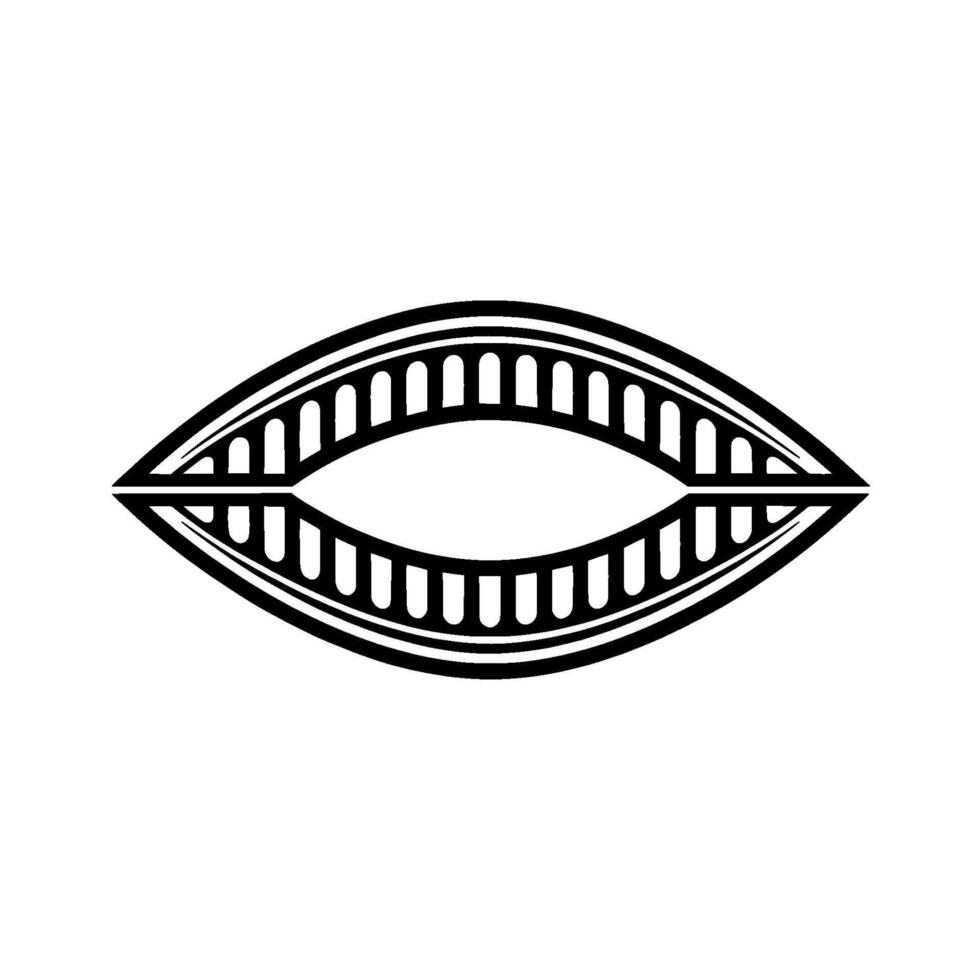 Geometric Lip Silhouette, Minimalist , Subtle Gradient vector