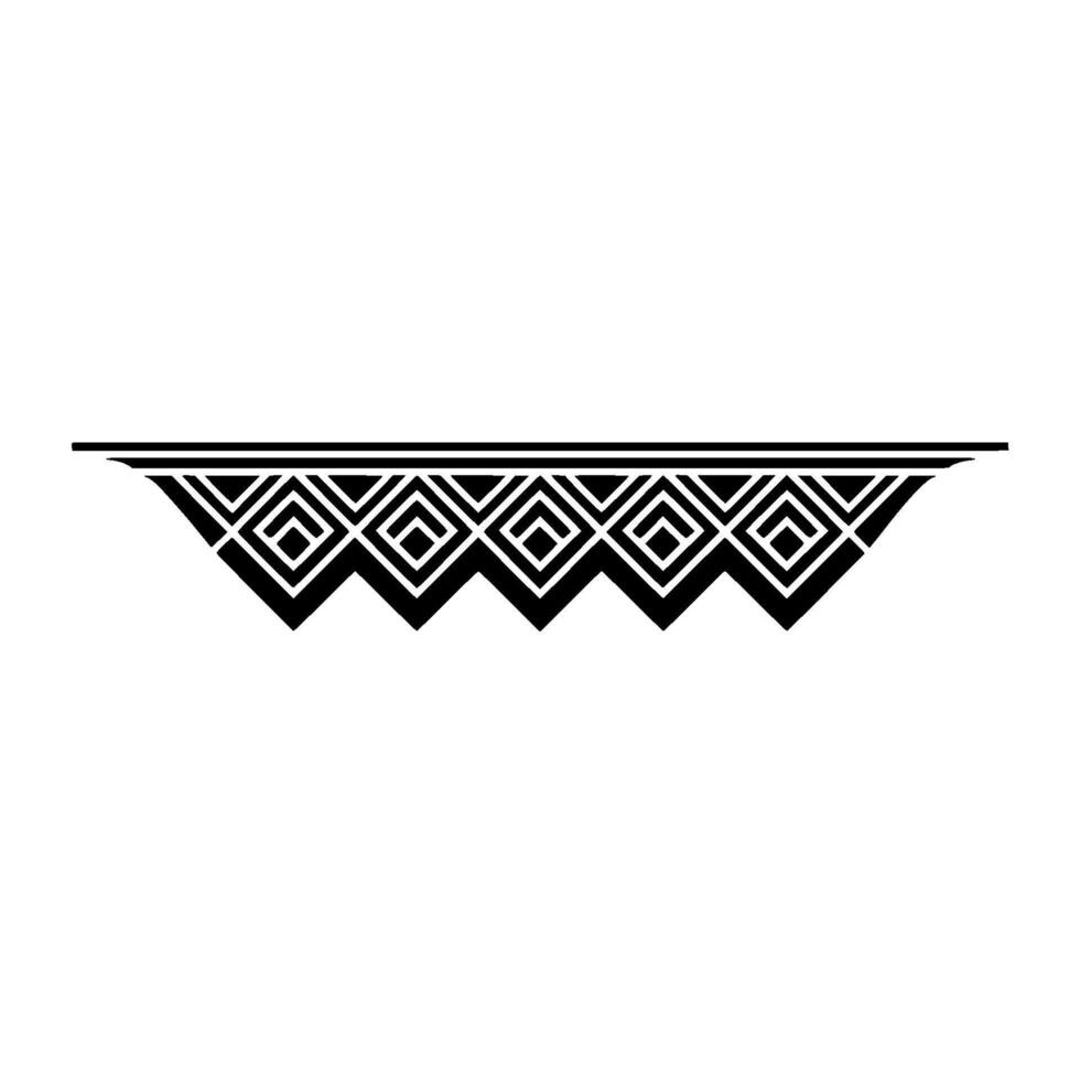 Geometric Deco Border, Stylized Diamond Pattern vector