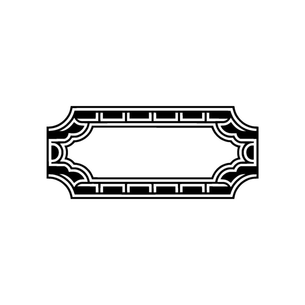 Art Deco Frame, Elegant Ornament, Vintage , Minimalist, Monochrome vector