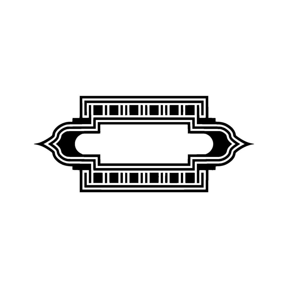 Art Deco Ornament, Geometric Frame, Elegant Border, Retro vector