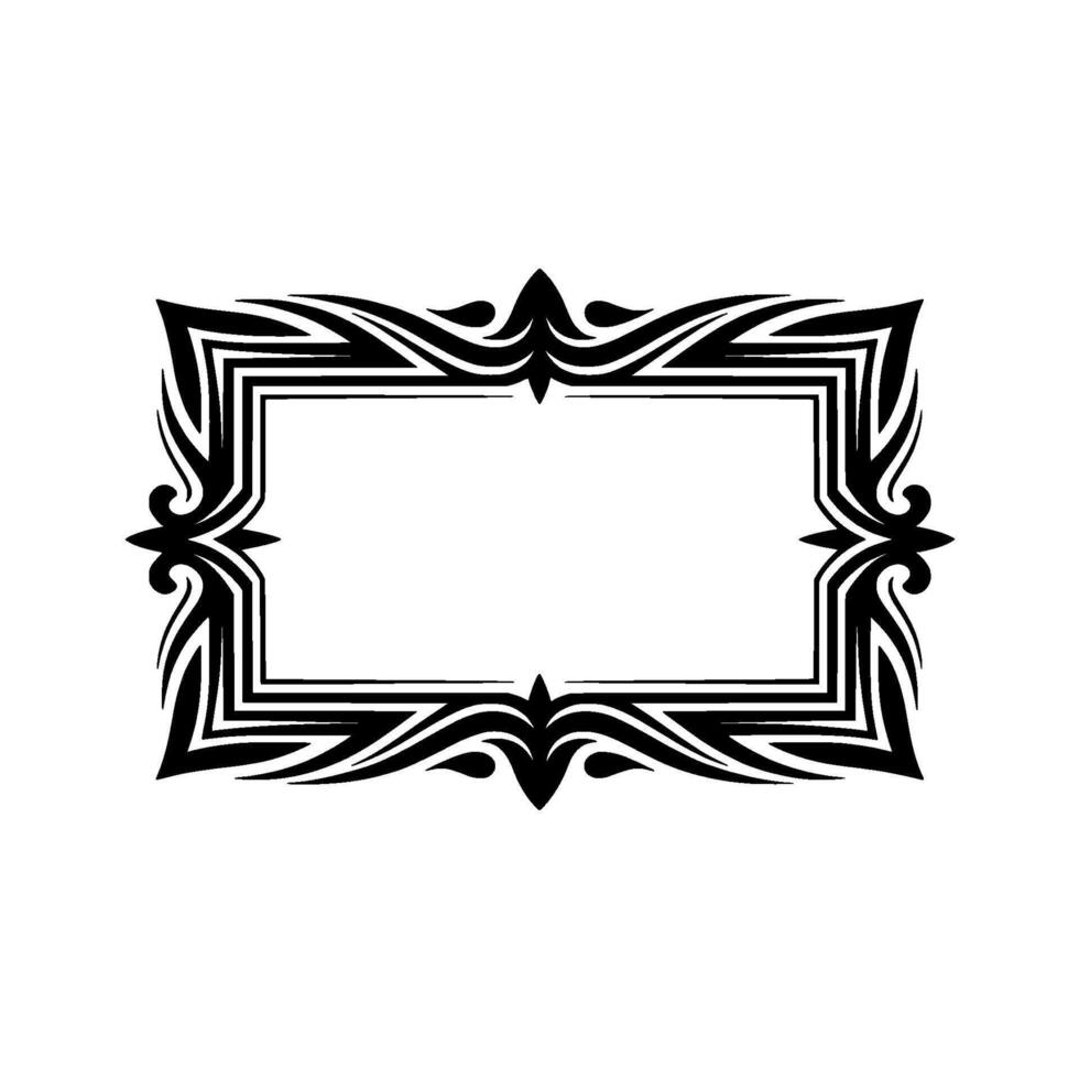 Intricate Tribal Frame, Elegant Border - Ornament vector