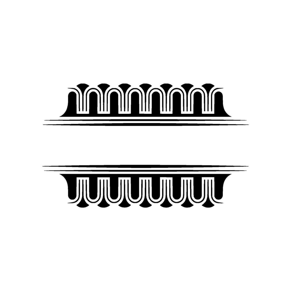 Art Deco Divider Elegant Stylized Stripes vector