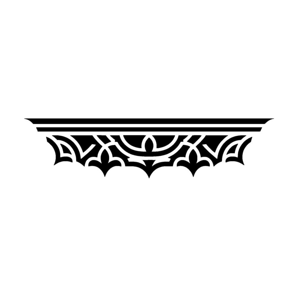 Intricate Black Ornamental Border, Vintage Style, Geometric vector