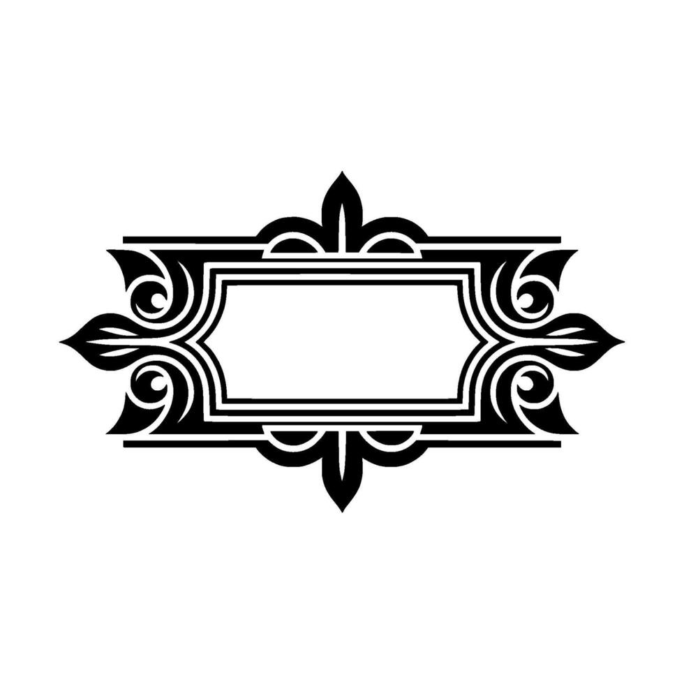 Elegant Black Frame, Decorative Border, Vintage, Gradient vector
