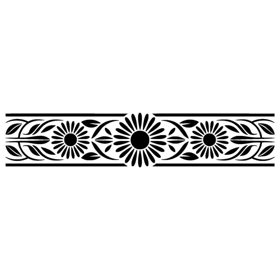 Elegant Floral Border, Vintage , Decorative Element, alternate version 11 vector