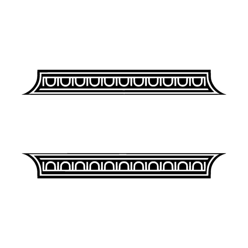 Art Deco Border Element, Geometric Ornamentation, Vintage vector
